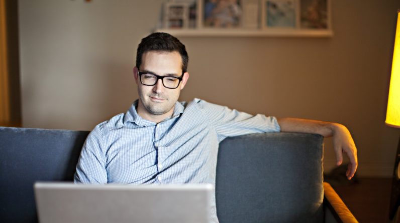 guy behind a computer